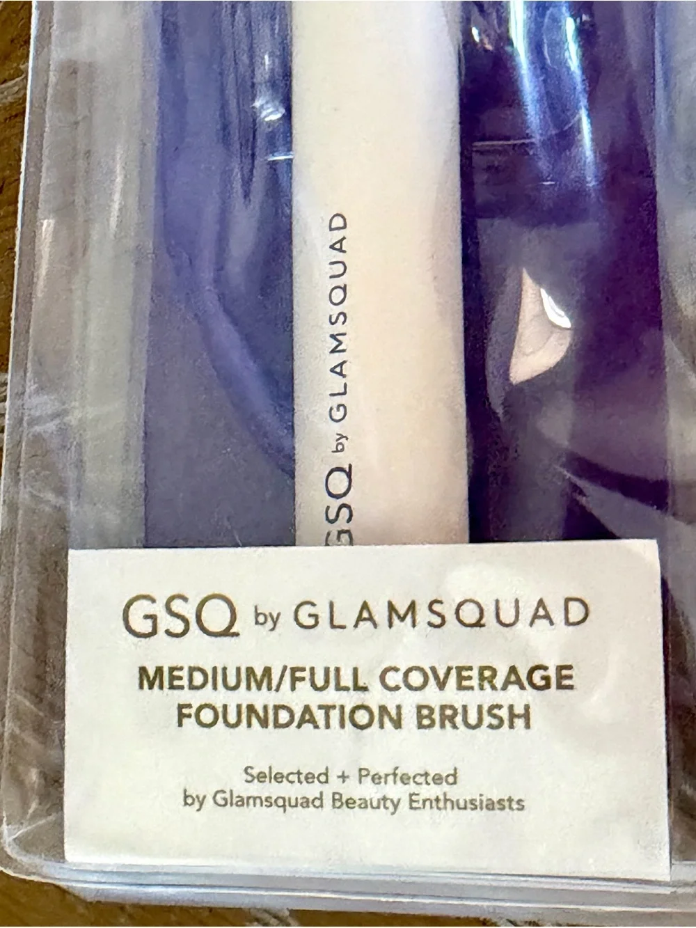 Glam Squad 2 You Cream Handle Foundation Brush with Gold Ferrule